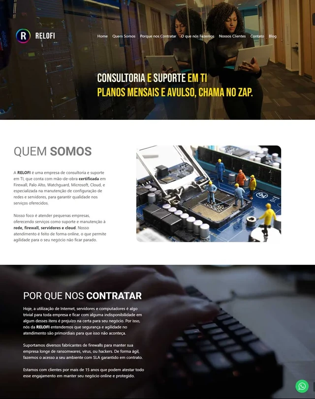 Site da Relofi, consultoria e suporte em TI